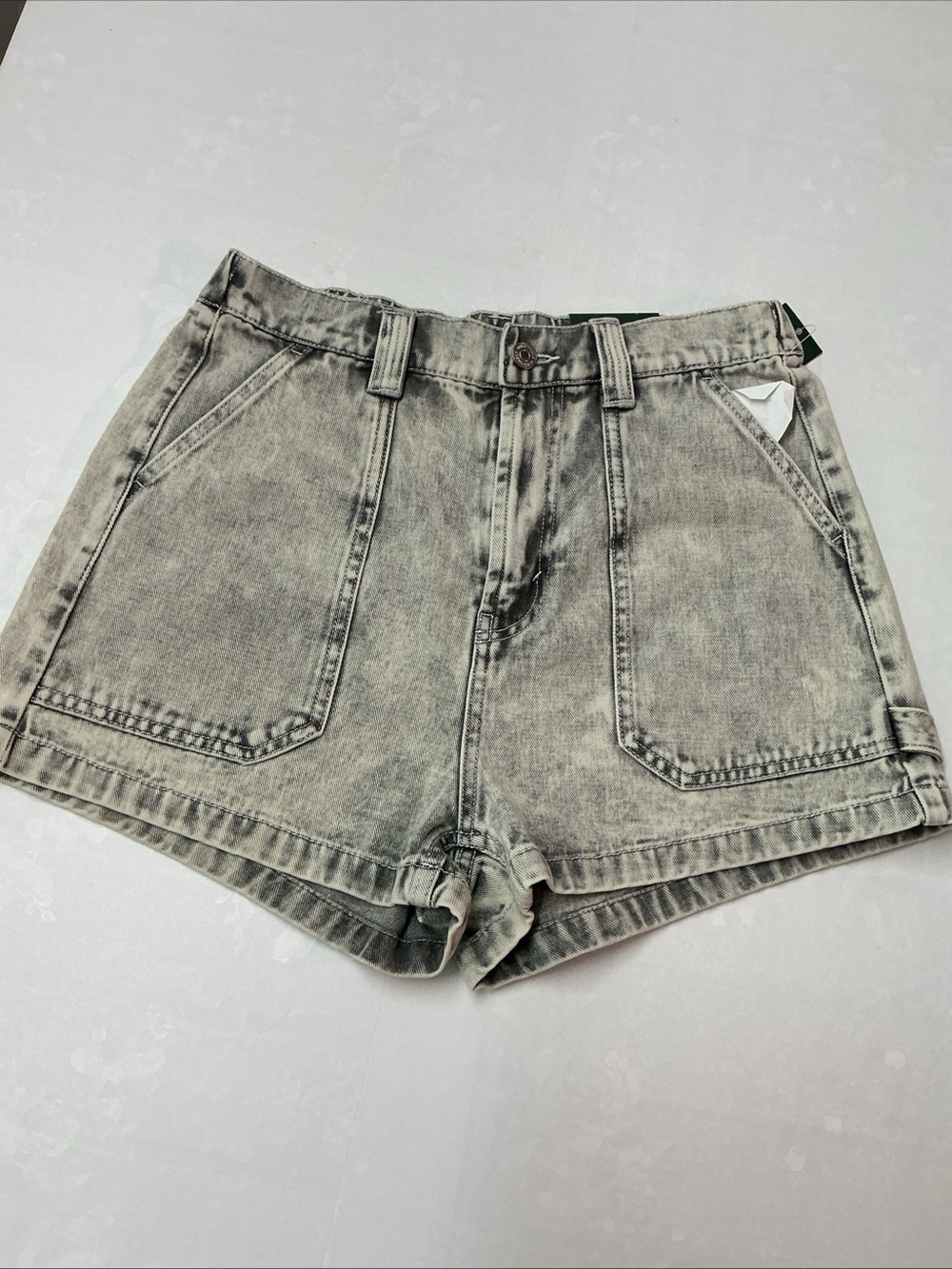 wild fable Washed Gray High-Rise Denim Shorts